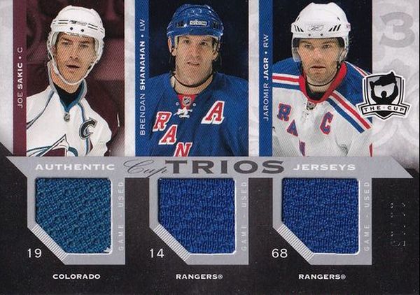 jersey karta SAKIC/SHANAHAN/JÁGR 07-08 UD The CUP Trios Jersey /15